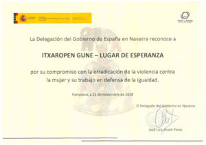 Reconocimiento de la Delegación del Gobierno de España